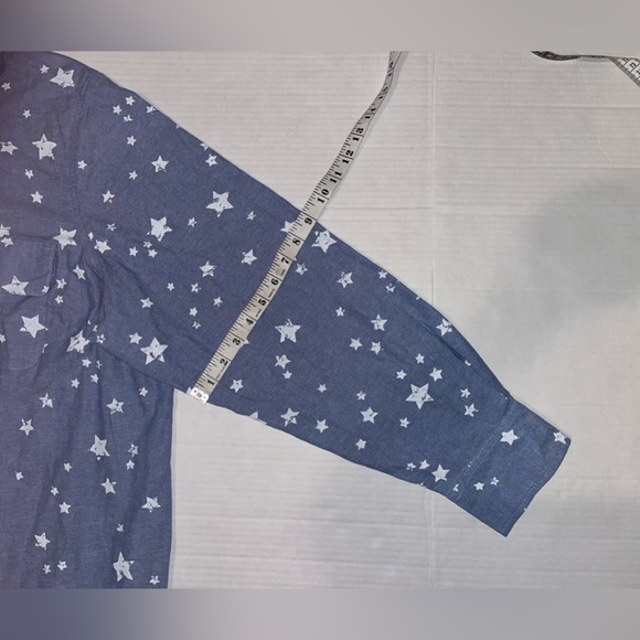 Blue Button Down Shirt with Stars - Picture 12 of 15